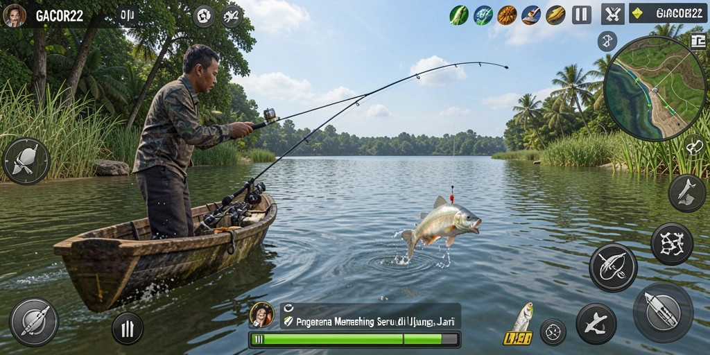 Tangkapan ikan berwarna-warni di dalam game GACOR22.