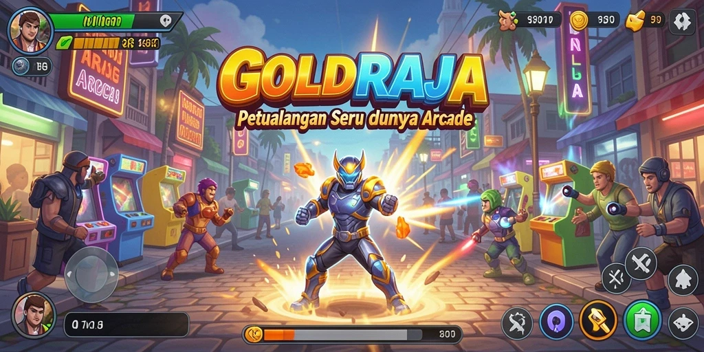 Tampilan gameplay GOLDRAJA yang menarik dan penuh aksi.