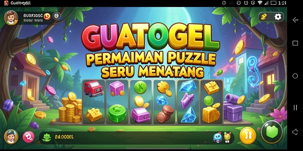 Screenshot gameplay GUATOGEL menampilkan teka-teki yang menantang dan seru.