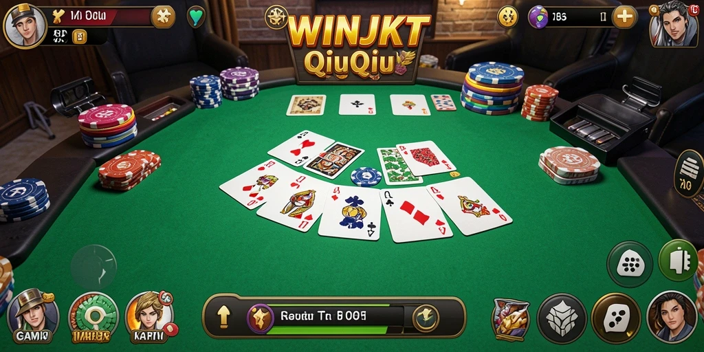 Tampilan gameplay QiuQiu yang seru dan kompetitif.